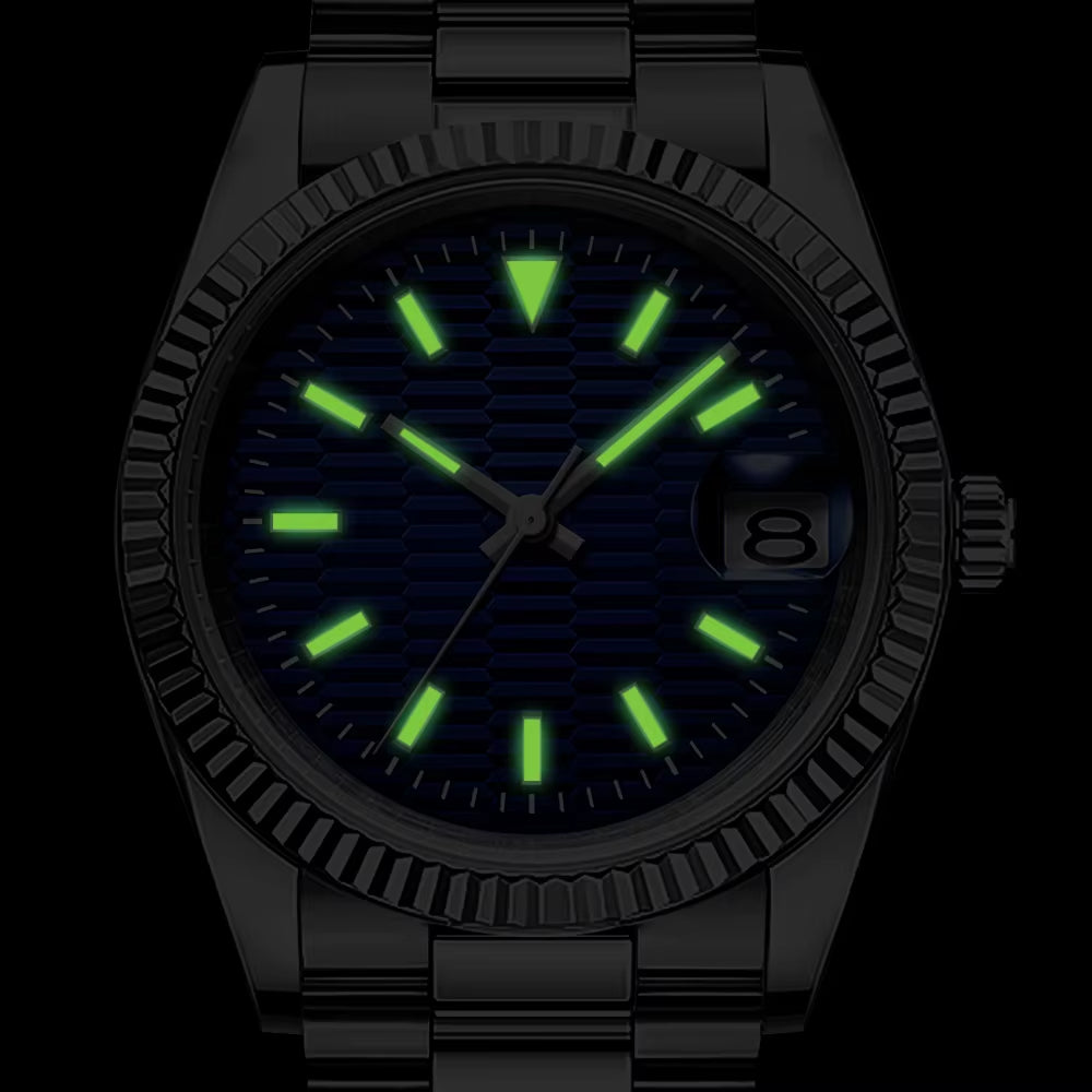 36Mm NH35 Diamond Jungle Men'S Watches Automatic Mechanical Sapphire Dates Display Magnifier Watch for Man Reloj Et