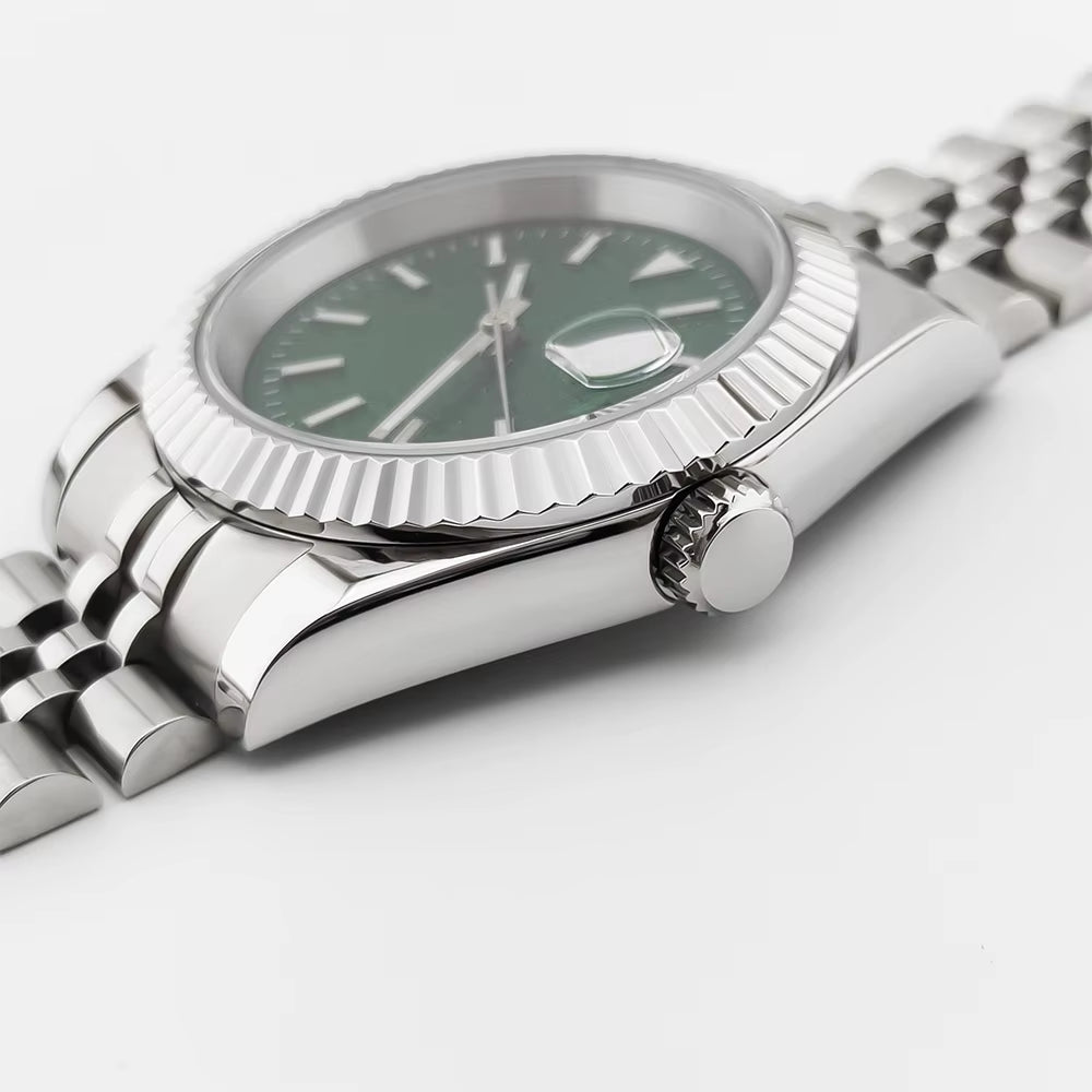 36Mm NH35 Diamond Jungle Men'S Watches Automatic Mechanical Sapphire Dates Display Magnifier Watch for Man Reloj Et
